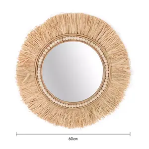 Moonj-Espejo de pared redondo de diseño antiguo, decoración de pared, gran oferta, pasillo, cama y Hotel - Product Image 4