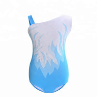 Vente flash : Justaucorps de gymnastique sans manches pour filles, haute qualité, motif flamme, impression par sublimation, service OEM, vente en gros, personnalisable