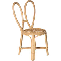 Chaise de lapin en rotin naturel fait à la main pour enfants-Mobilier décoratif écologique en forme d'animal