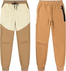 กางเกงสเวตเตอร์ผ้าฝ้ายสำหรับผู้ชาย100% ตามสั่งกางเกงลายทางลำลองมีฮู้ดเอวยางยืดระบายอากาศได้แบบเย็บลำลองสำหรับฤดูหนาว - Product Image 3