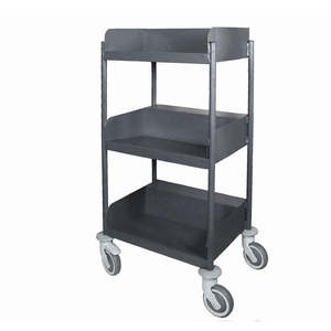 Chariot de bibliothèque à quatre roues avec panneaux insonorisants et étagères profilées - Product Image 1