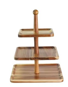 Mayorista de alta calidad de soporte de pastel de madera Soporte de pastel hecho a mano de calidad premium Diseñador Soporte de pastel de lujo - Product Image 2