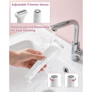 Rasoir Épilateur Rechargeable 5-en-1 pour Femme, Utilisation Humide et Sèche, Visage, Corps, Maillot, avec Station de Recharge USB pour la Maison et la Voiture - Product Image 3