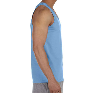 Débardeurs respirants bleu ciel pour hommes avec logo personnalisé - Product Image 3