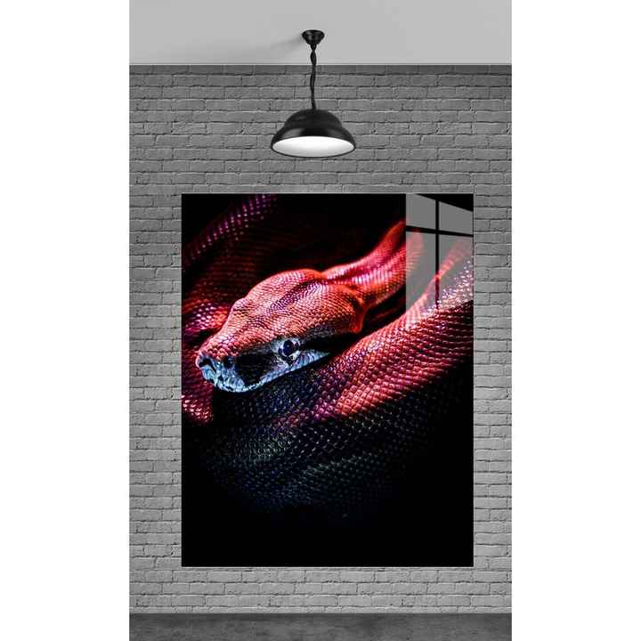 3D SNAKE PICTURE on TEMPERED GLASS, a NEW YEAR GIFT for YOUR LOVER