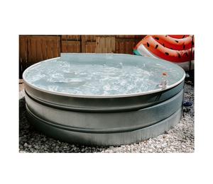 Fabricante de bañera redonda de forma personalizada a bajo precio Bañera de metal de alta calidad superventas con acabado recubierto en blanco y negro - Product Image 3