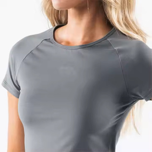 T-shirt unisexe de haute qualité avec logo personnalisé, décontracté, vierge en polyester biologique et coton pour femme - Product Image 6