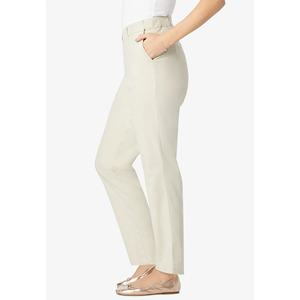 Servicio OEM personalizado Pantalones y pantalones de mujer Calidad superior Precio barato Color sólido Cómodo Pantalones chinos con estilo de BD - Product Image 3