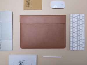 Pochette d'ordinateur portable en cuir véritable fait à la main organisateur d'affaires bureau portefeuille exécutif Vintage Durable classique LLS-0285 - Product Image 2