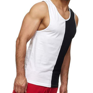 Clothing Manufacturer <b>Men's</b> Tank Tops Gym Wear <b>Singlets</b> With Custom Logo Design Two Color Crewneck Cotton <b>Man</b> Tank Tops 2024 - Product Image 5