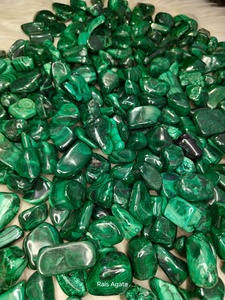 Pierre de malachite naturelle roulée, pierre précieuse de haute qualité, cristal vert, utilisée pour la guérison, la méditation, marque Rais Agate - Product Image 4