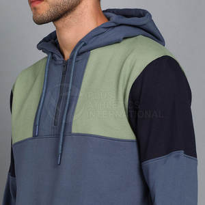 Sudadera con Capucha para Hombre, 100% Algodón, Personalizable al por Mayor, de Alta Calidad, Corte Ajustado, Básica, con Media Cremallera, 2026 - Product Image 5