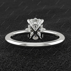 Bague de fiançailles solitaire en argent sterling 925 plaqué or 18 carats avec diamant de laboratoire de 1,0 carat certifié GIA IGI, main de Hamsa, cadeau - Product Image 2