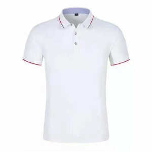 เสื้อโปโลผู้ชายคุณภาพสูง ผ้าฝ้าย ระบายอากาศได้ดี ไม่เป็นขุย ลายเรียบ แขนสั้น สไตล์ลำลอง รับผลิตแบบ OEM ขายส่ง - Product Image 4