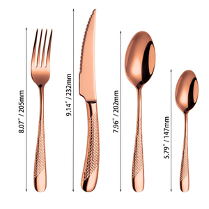 Vente en gros de couverts de luxe en acier et métal couverts en miroir plaqué durable mariage restaurant fête couteau fourchette cuillère - Product Image 2