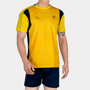 Uniforme de Voleibol Sublimado para Hombre, Color Sólido, 100% Poliéster, Suave, Transpirable, de Secado Rápido, con Nombre de Equipo Personalizado - Product Image 1