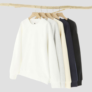 360GSM alta calidad Streetwear OEM francés Terry pulóver liso en blanco personalizado impreso 100% algodón cuello redondo sudadera - Product Image 1