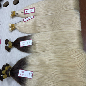 Rubio para Ombre 100% Remy cabello humano virgen brasileño recto extensiones a granel sin enredos o desprendimiento - Product Image 1