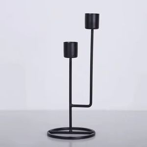 Candelabro de Metal Simple europeo, decoración de hierro transfronteriza, hogar, Hotel, decoraciones de boda, accesorios, velas - Product Image 4