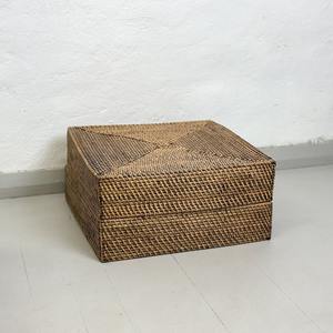 Rectangular Lidded Basket Natural Rattan <b>Boxes</b> Eco Friendly <b>Storage</b> Box for Toy lego Game Kids Room <b>Decor</b> - Product Image 3