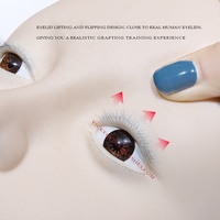 Tête de mannequin d'entraînement aux cils en couches de nouveau style 3 ou 4 couches avec 100 120 150 extensions de cils