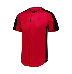 เสื้อเบสบอล OEM แบบกำหนดเอง ขายส่ง ผ้าโพลีเอสเตอร์แห้งเร็ว ติดกระดุม เสื้อกีฬา ปักลาย ส่งเร็ว บริการ MOQ ต่ำ - Product Image 5