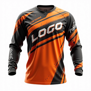 Maillot de course de motocross à manches longues entièrement personnalisé pour homme, confortable, respirant, coupe-vent pour vélo, VTT, imprimé - Product Image 5