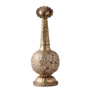 Esculturas Artesanales Indias de Plata y Cobre Dorado, Porta Attardani o Porta Fragancias, Figuritas Decorativas para el Hogar, Artículos de Regalo SND-975 - Product Image 3