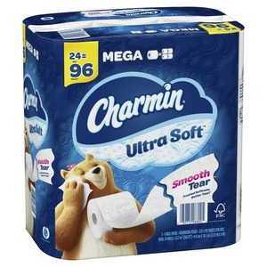 Papel Higiénico Charmin Ultra Suave, Rollo Jumbo, 24 = 96 Mega Rollos, 2 Capas, Pulpa de Bambú Resistente, Paquete Ultra Conveniente - Product Image 2