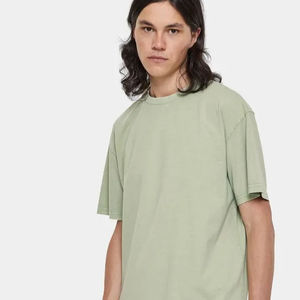 Wholesale Men's <b>Acid</b> Wash T-Shirt 100% Cotton Heavyweight Oversized <b>Drop</b> Shoulder Vintage Streetwear Custom Logo - Product Image 2