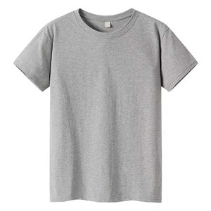 Crewneck Short Sleeve <b>Men's</b> Clothing T Shirts Solid Color Wholesale Best Selling Summer 100% Cotton T-shirt for <b>Men</b> Loose Fit - Product Image 3