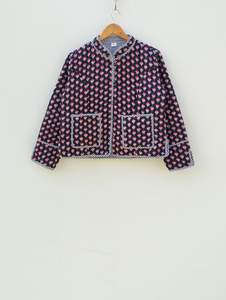 Veste matelassée en coton pour femmes de style vintage fait à la main imprimé Boho design ouvert avec passepoil hiver vêtements d'extérieur décontractés cadeau pour elle - Product Image 6