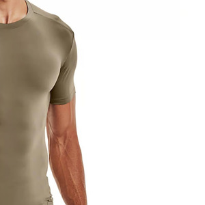 Camiseta Deportiva de Compresión de Manga Larga para Hombre, Color Verde Oliva, Cuello Redondo, Corte Holgado, Secado Rápido, Transpirable, Ecológica, 180g, 100% Algodón - Product Image 6