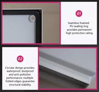 Boîtier de jonction électrique industriel intérieur IP56 en acier laminé à froid RAL7035 avec revêtement en poudre et plaque de montage galvanisée, multi-tailles