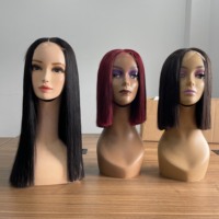 100% cheveux humains vietnamiens cheveux bruts fermeture de lacet perruque de 8 pouces 10 pouces 12 pouces cheveux vietnamiens bruts perruque sans colle