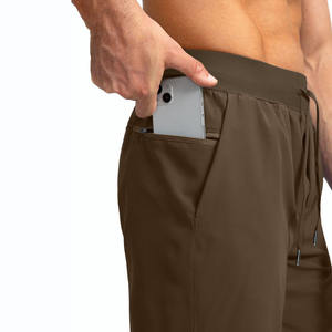 Pantalones cortos informales de alta calidad para hombre con logotipo personalizado Patrón sólido ligero Teñido liso-¡Nueva llegada! - Product Image 4