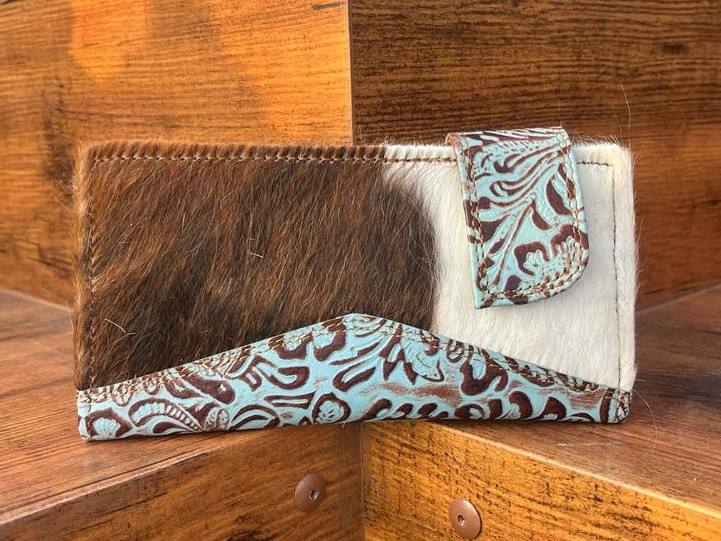 Brown With Turquoise Embossed