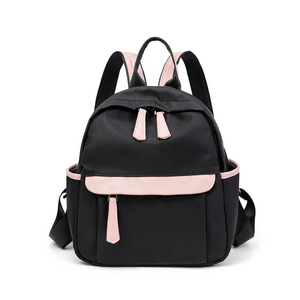 Trendy Waterproof Nylon Anti-Theft <b>Backpack</b> for Women with <b>Leather</b> Trimming Office Use Custom Logo - Product Image 2