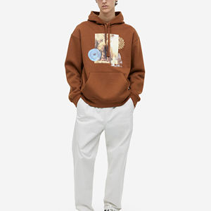 2024 pull à capuche d'hiver personnalisé de haute qualité pour hommes 100% coton respirant imprimé avec votre logo et votre poche - Product Image 2