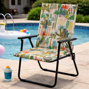 Coussins de chaise de jardin style loft 95x50x4cm, hydrofuges, légers, avec rembourrage en mousse et sangles de fixation pour usage extérieur - Product Image 4