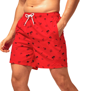 <b>Men</b> Woven Printed Front Logo Swim Shorts Quick Dry Elastic Drawstring Casual Summer Swimming <b>Trunks</b> Lightweight Pool Holiday - Product Image 5