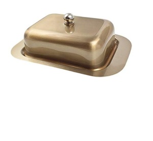 Boîte à beurre rectangulaire en acier inoxydable, personnalisée, écologique, moderne, minimaliste, emballage en carton pour la cuisine - Product Image 2