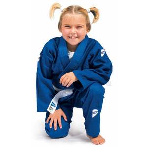 Traje de Judo Green Hill para Niñas, Ropa Deportiva de Entrenamiento, Azul, Algodón y Poliéster, para Gimnasio, Logotipo Bordado, Servicio OEM - Product Image 1