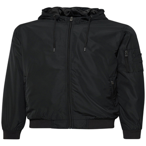 Chaquetas de invierno con logotipo personalizado para mujeres y hombres, ropa de trabajo al aire libre con capucha y cremallera polar, cortavientos impermeable teñido liso - Product Image 1