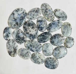 100% pierre de cristal d'opale de dendrite naturelle blanc noir polonais taille personnalisée AAA Grade tiers certifié pour les pierres précieuses de bijoux - Product Image 3