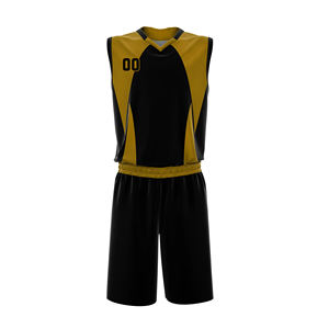 Uniforme de basket-ball d'été à bas prix vêtements de sport en polyester uni respirant ensembles grande taille avec technique d'impression par sublimation - Product Image 5