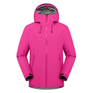 Veste de pluie unisexe légère, doublée, enduite, respirante, couleur claire personnalisée, imperméable, coupe-vent, fermeture éclair, col montant, randonnée - Product Image 1