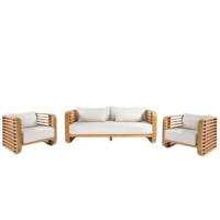 Canapé de détente familial Semi-extérieur, tissu en bois de teck Jepara SR Design spécial extérieur gratuit 2022