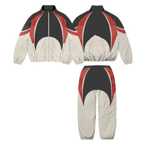 Ensemble de survêtement pour homme, automne, logo personnalisé imprimé, lavage à l'acide, molleton technique, sweat à capuche zippé, pantalon de jogging, deux pièces, vêtements de sport, écologique - Product Image 4