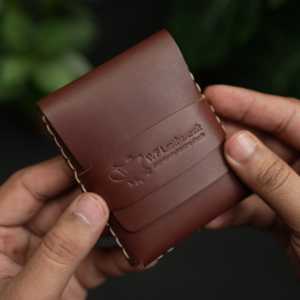 No. Cartera para Tarjetas de Crédito 101 Todo en Uno, Hecha a Mano, Color Marrón Rojizo, 100% Cuero Vacuno de Grano Completo, 5 Años de Garantía - Product Image 5